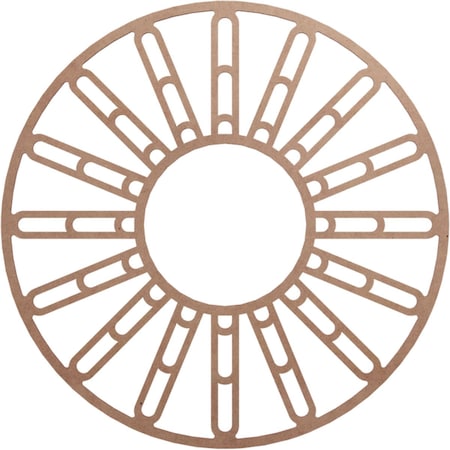 Ekena Millwork Hale Wood Fretwork Pierced Ceiling Medallion, Wood (Paint Grade), 34"OD x 12 3/8"ID x 3/8"T CMWP34X34X0375HHMF